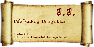 Böcskey Brigitta névjegykártya