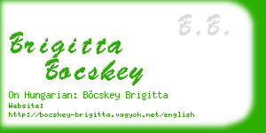 brigitta bocskey business card