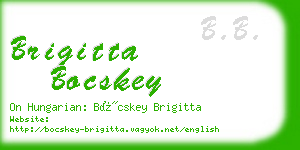 brigitta bocskey business card